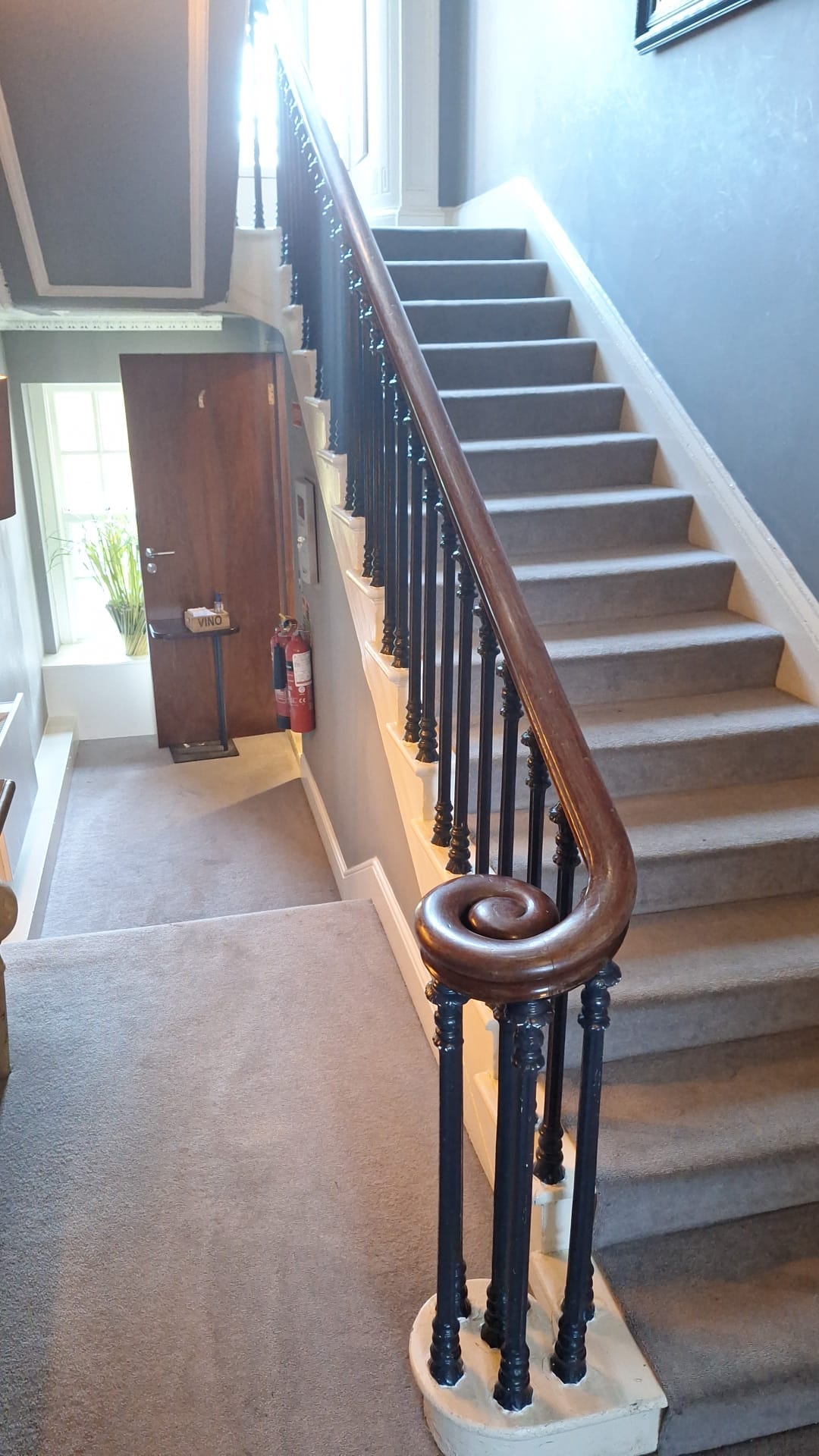 David Craine Painting finished interior staircase